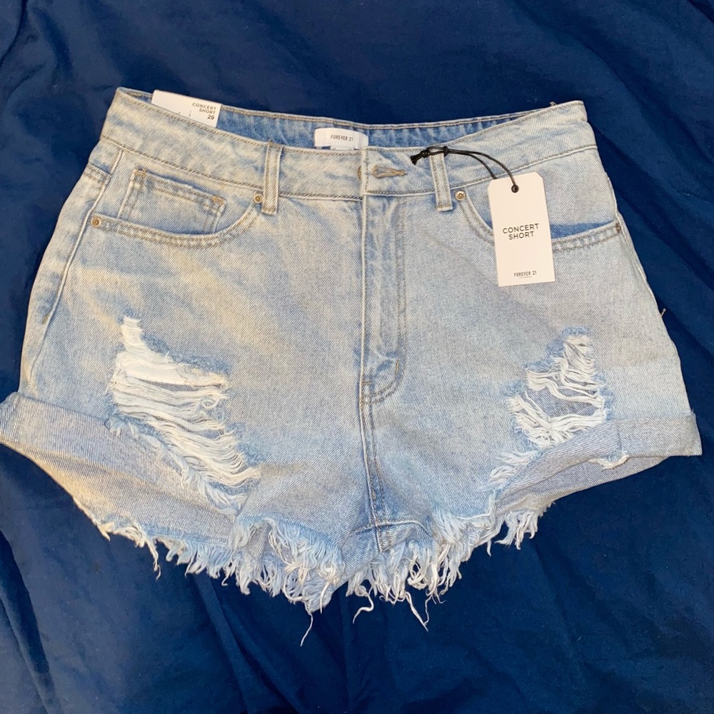 Light Denim Concert Shorts